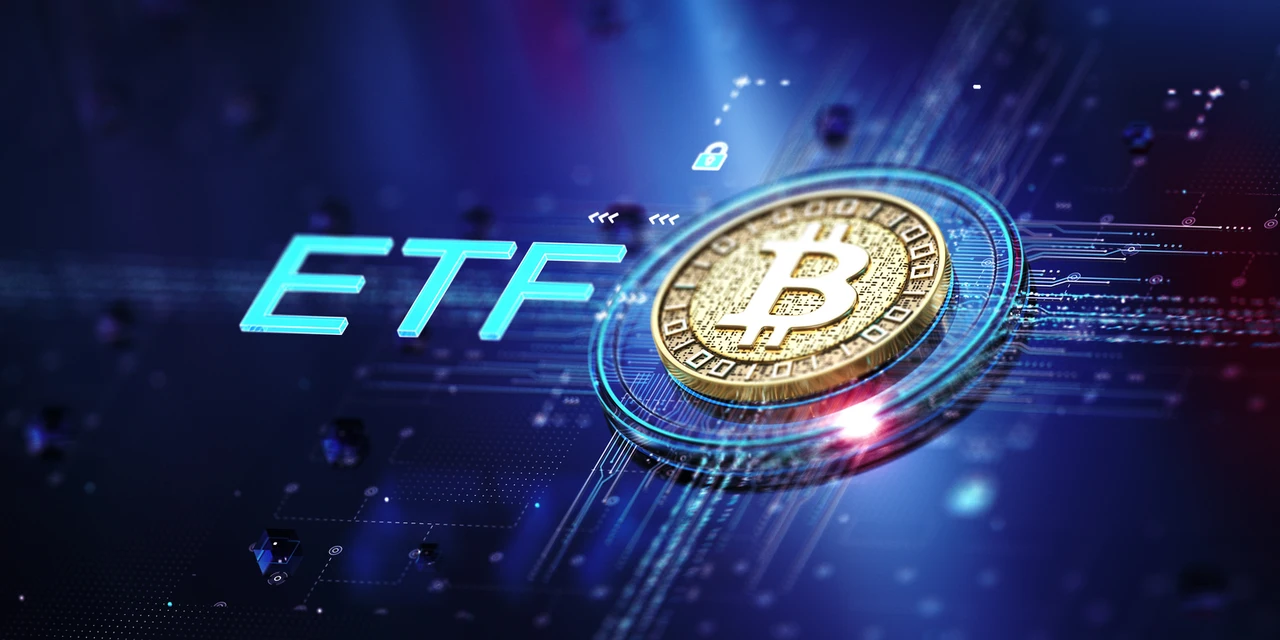 Representación digital del ETF de Bitcoin al contado usado como alternativa a comprar cripto en exchanges.