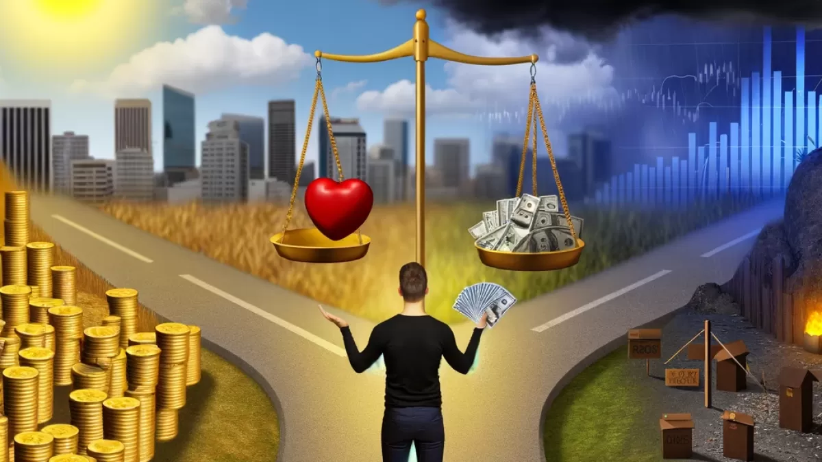 Ilustración sobre la psicología del dinero que muestra cómo las emociones influyen en las decisiones financieras.